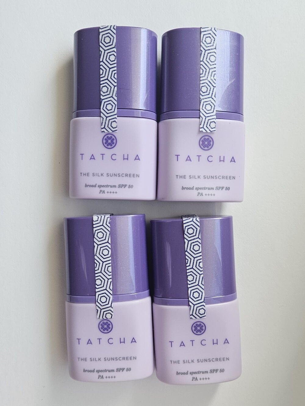 NWTx4 Tatcha The Silk Mineral Sunscreen SPF 50 Weightless Travel Sun Care Lotion